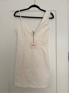 superdown White One-Shoulder Bodycon Mini Dress